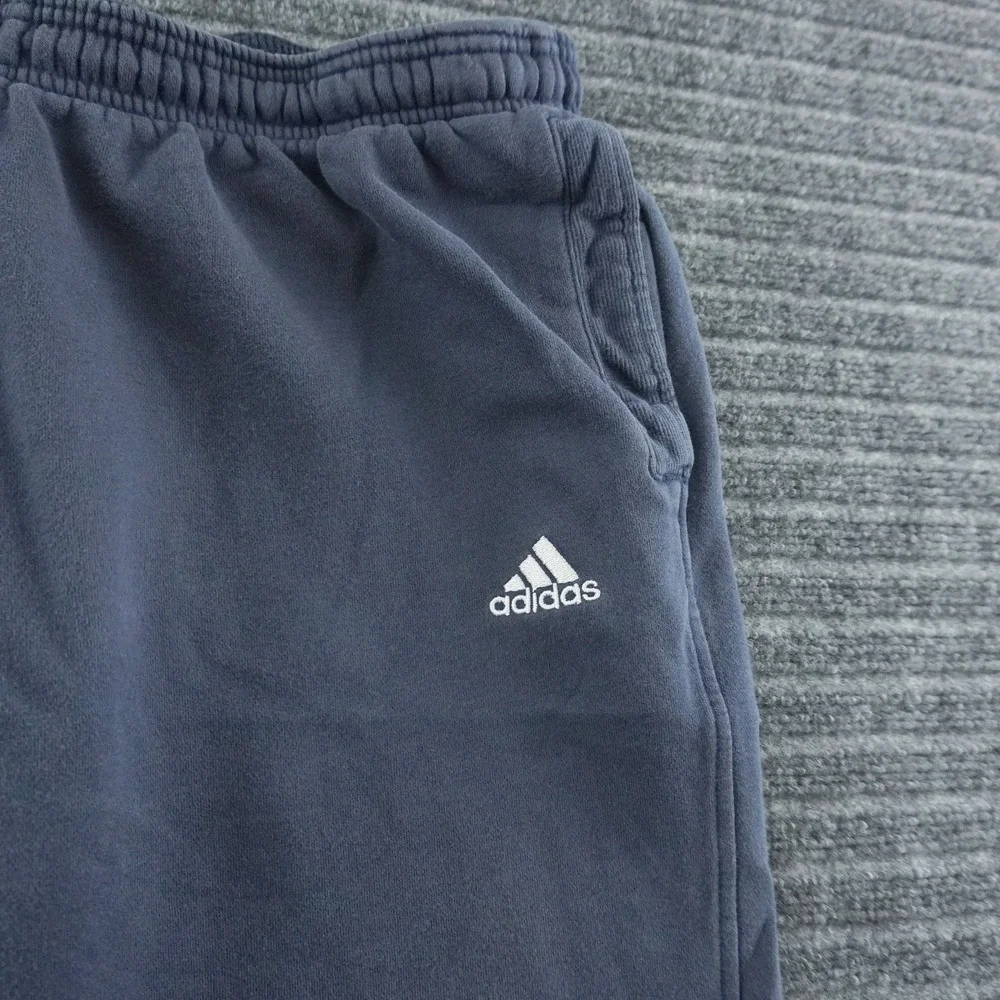Vintage Adidas Sweatpants Mens XL Navy Blue Fleece Embroidered Logo